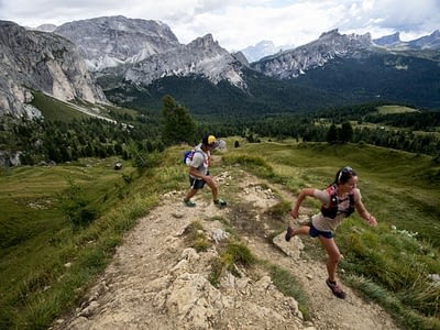 Trail running in Italy Trail running in the Dolomites.
